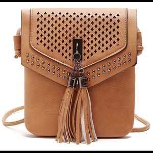 Leather cross body small bag phone purse